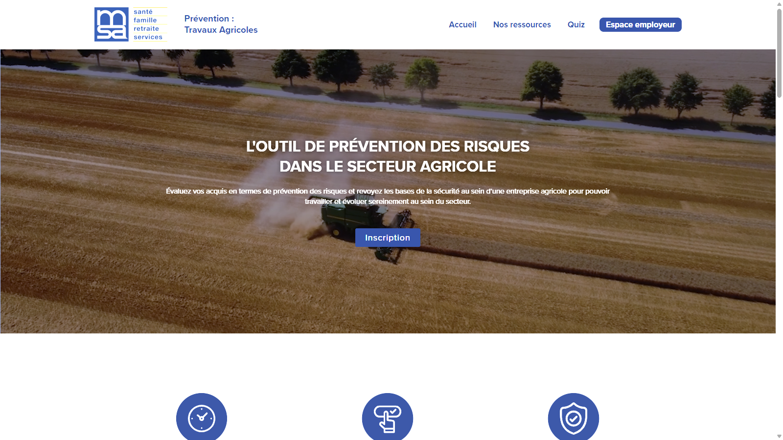 ©NC Le contenu pédagogique de la plateforme « Prévention travaux agricoles » MSA — EDT est accessible après inscription du salarié par son employeur.